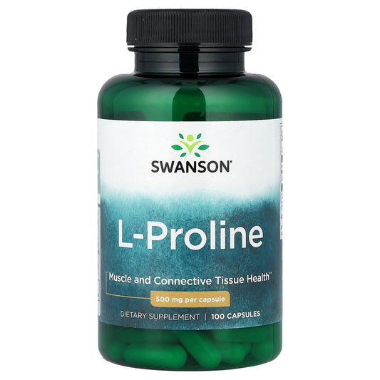 Swanson, L-Proline, 500 mg, 100 Capsules