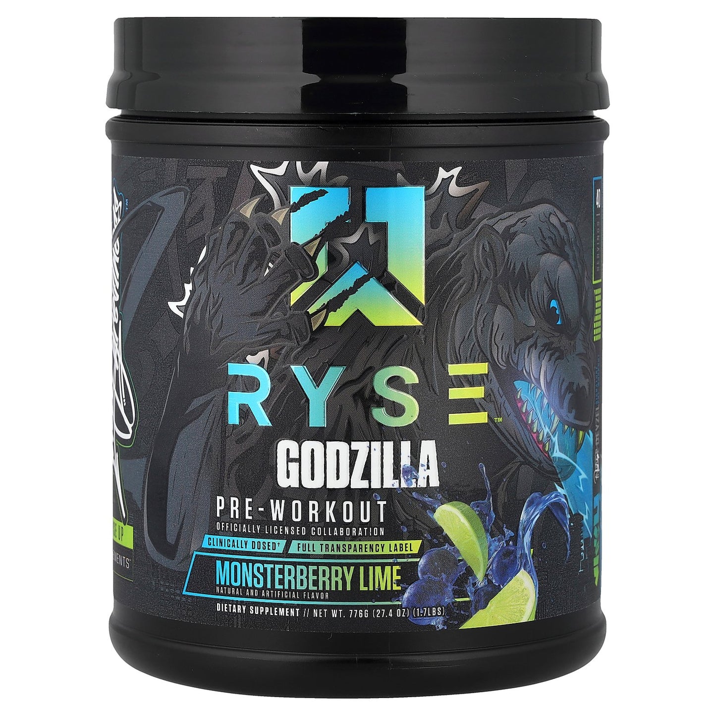 RYSE, Godzilla, Pre-Workout, Monsterberry Lime, 1.74 lbs (776 g)