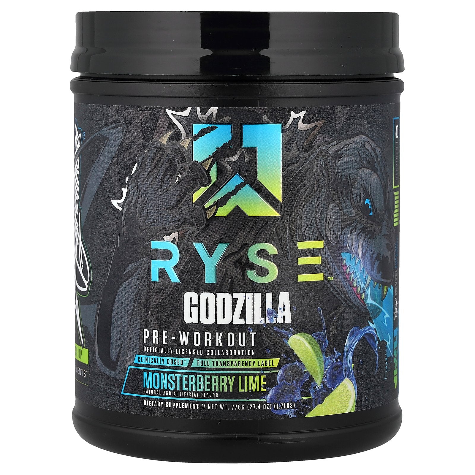 RYSE, Godzilla, Pre-Workout, Monsterberry Lime, 1.74 lbs (776 g)
