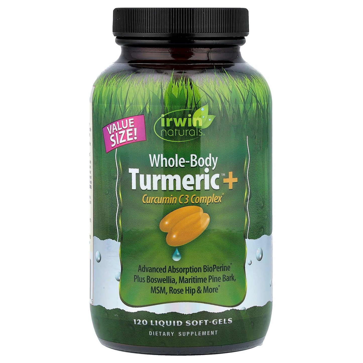 Irwin Naturals, Whole-Body Turmeric™ + Curcumin C3 Complex®, 120 Liquid Soft-Gels