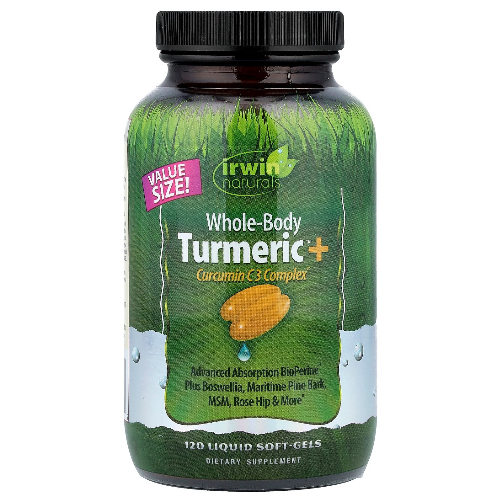 Irwin Naturals, Whole-Body Turmeric™ + Curcumin C3 Complex®, 120 Liquid Soft-Gels