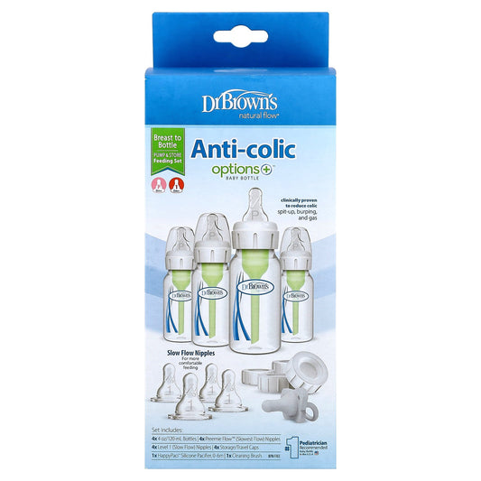 Dr. Brown's, Natural Flow®, Options+™, Anti-colic Baby Bottle, 18 Piece Set