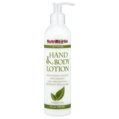 NutriBiotic, Hand & Body Lotion, Citrus, 8 fl oz (236 ml)