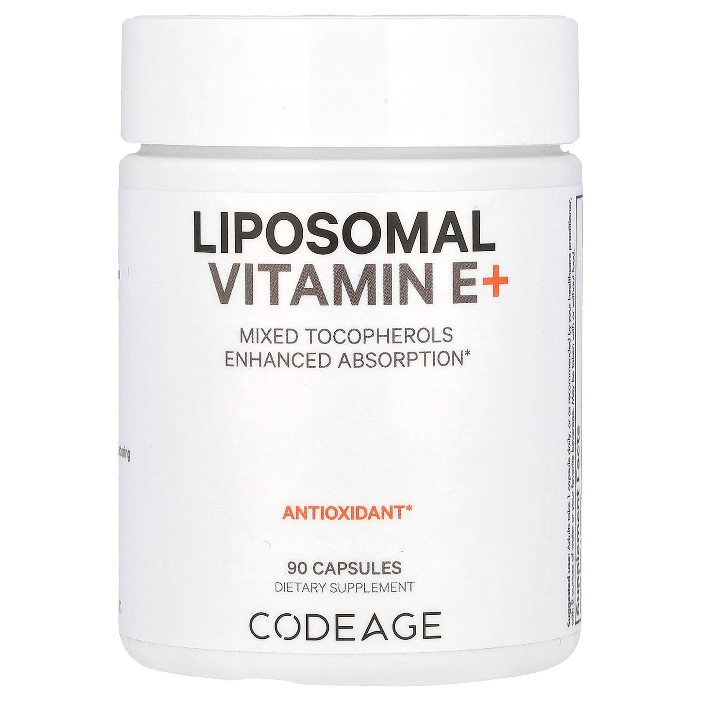 Codeage, Liposomal Vitamin E+, 90 Capsules