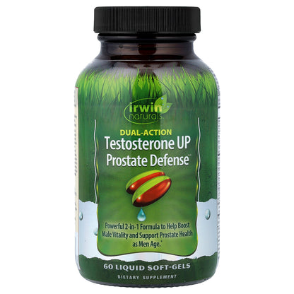Irwin Naturals, Testosterone UP Prostate Defense™, Dual-Action, 60 Liquid Soft-Gels