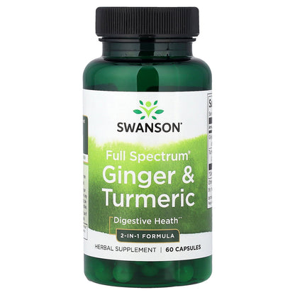 Swanson, Full Spectrum® Ginger & Turmeric, 60 Capsules