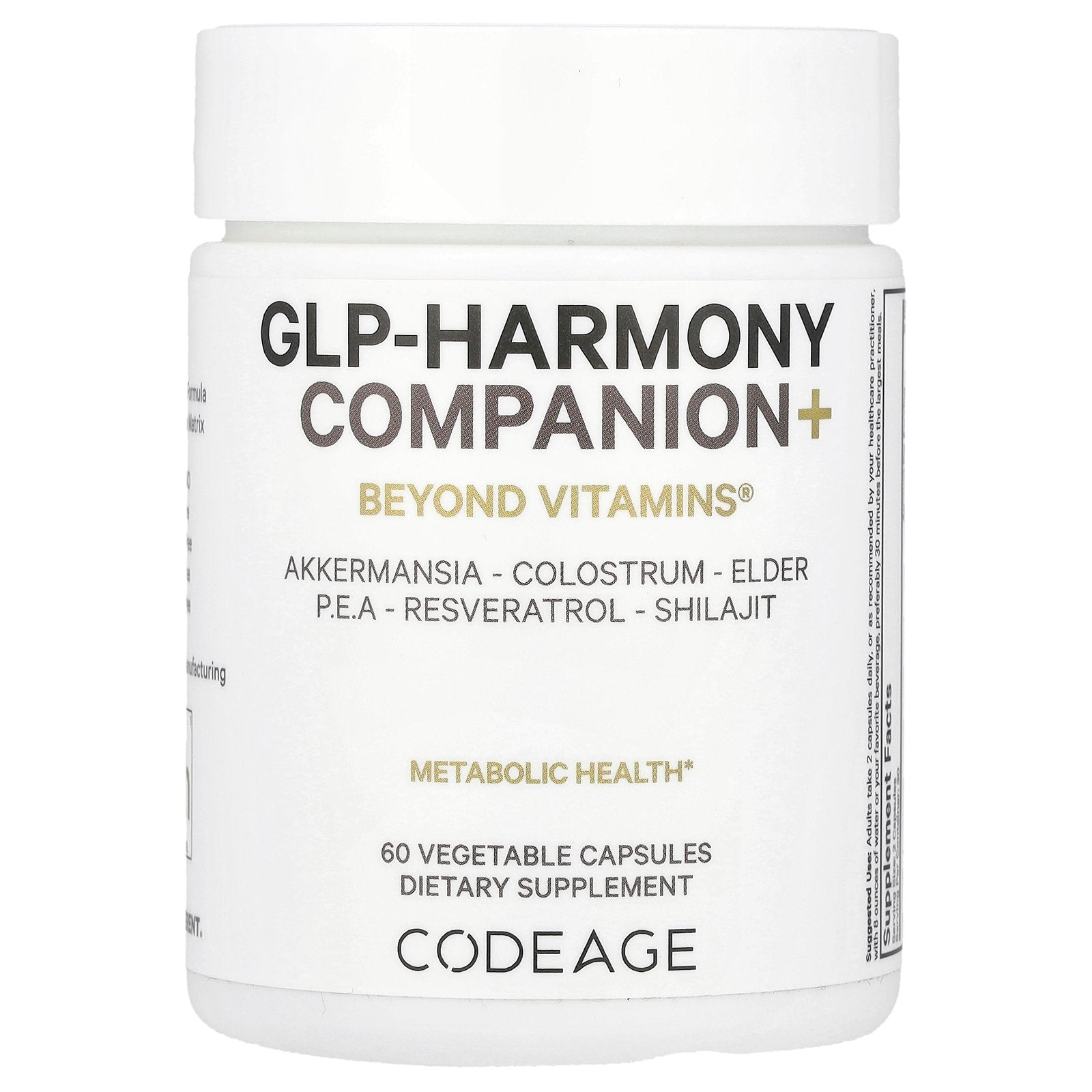 Codeage, Beyond Vitamins®, GLP-Harmony Companion+, 60 Vegetable Capsules