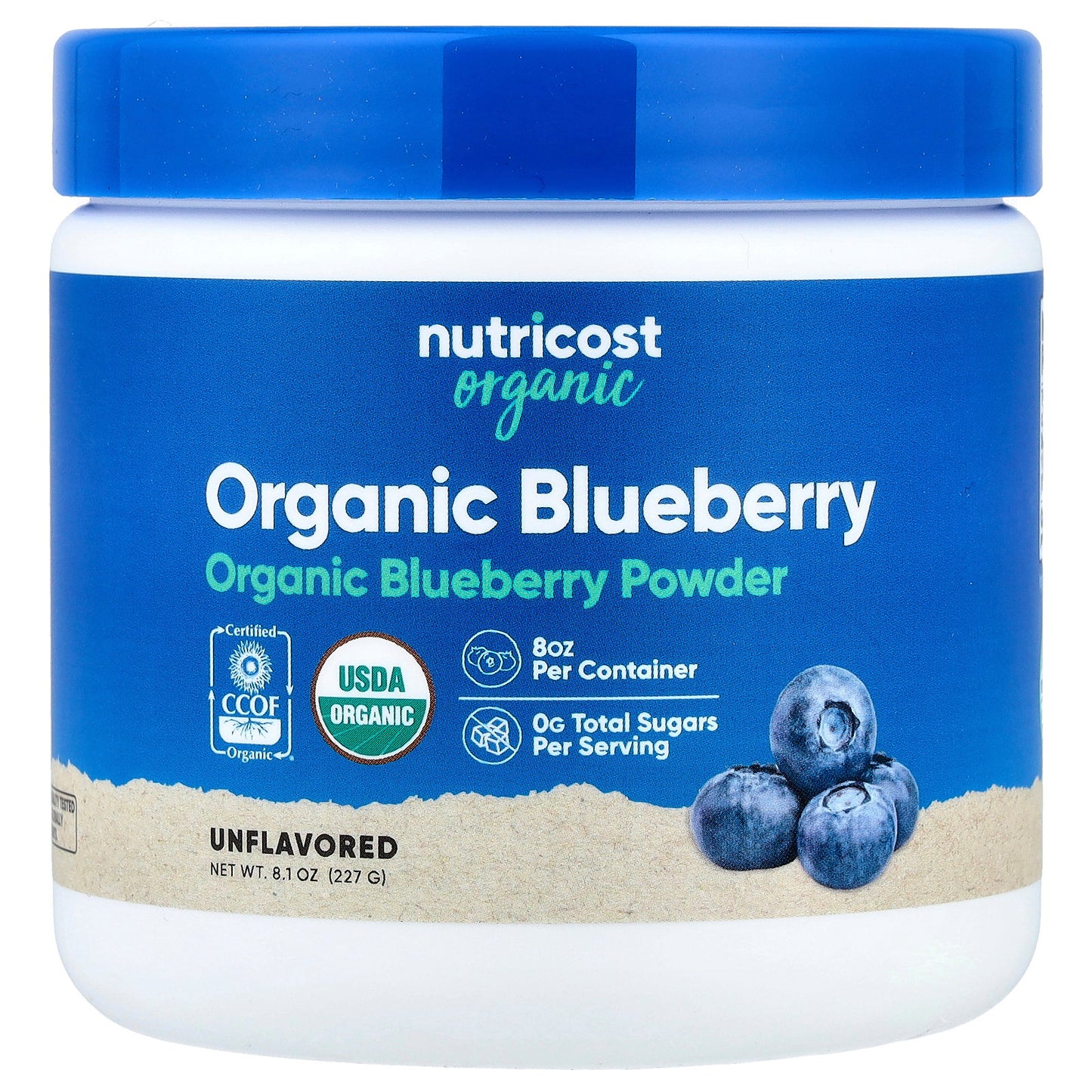 Nutricost, Organic Blueberry Powder, Unflavored, 8.1 oz (227 g)