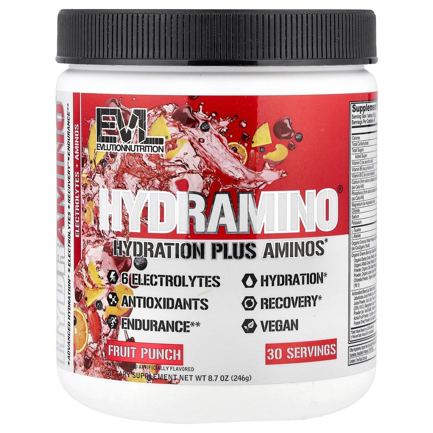 EVLution Nutrition, HydrAmino®, Fruit Punch, 8.7 oz (246 g)