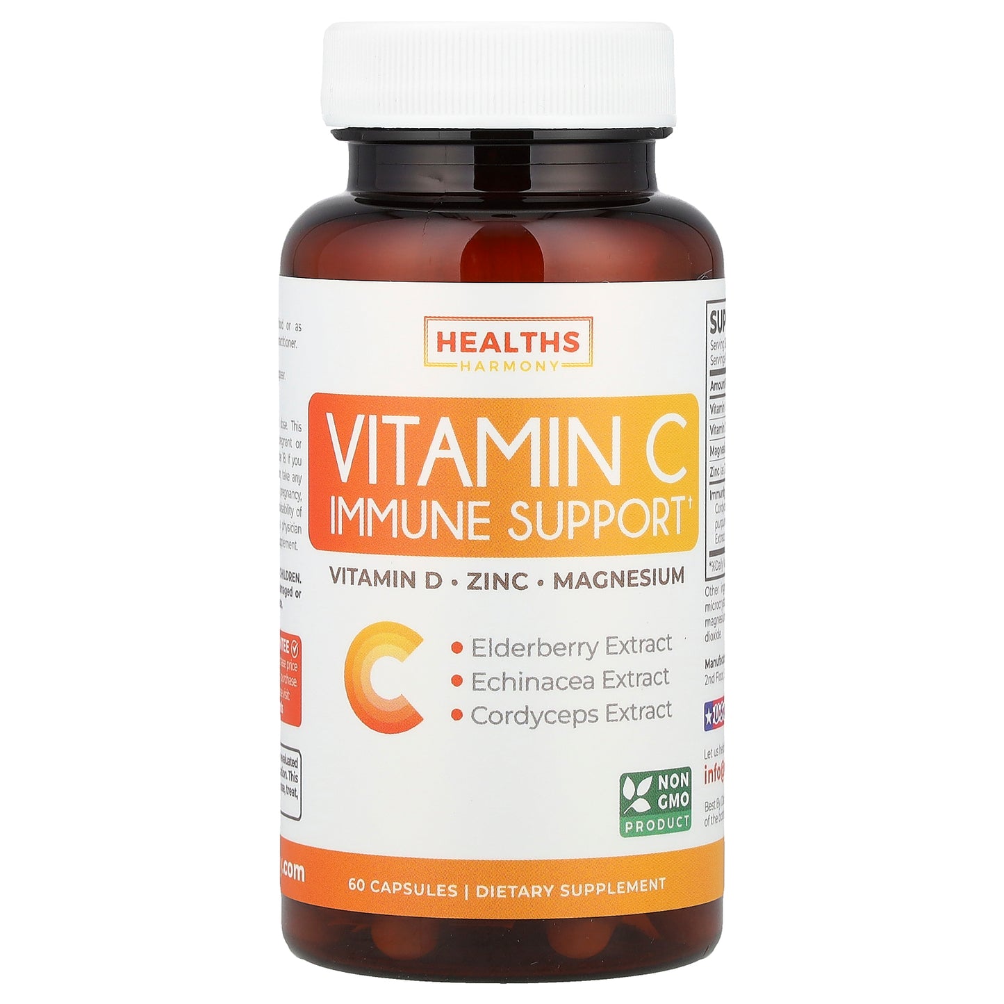 Healths Harmony, Vitamin C Immune Support, 60 Capsules