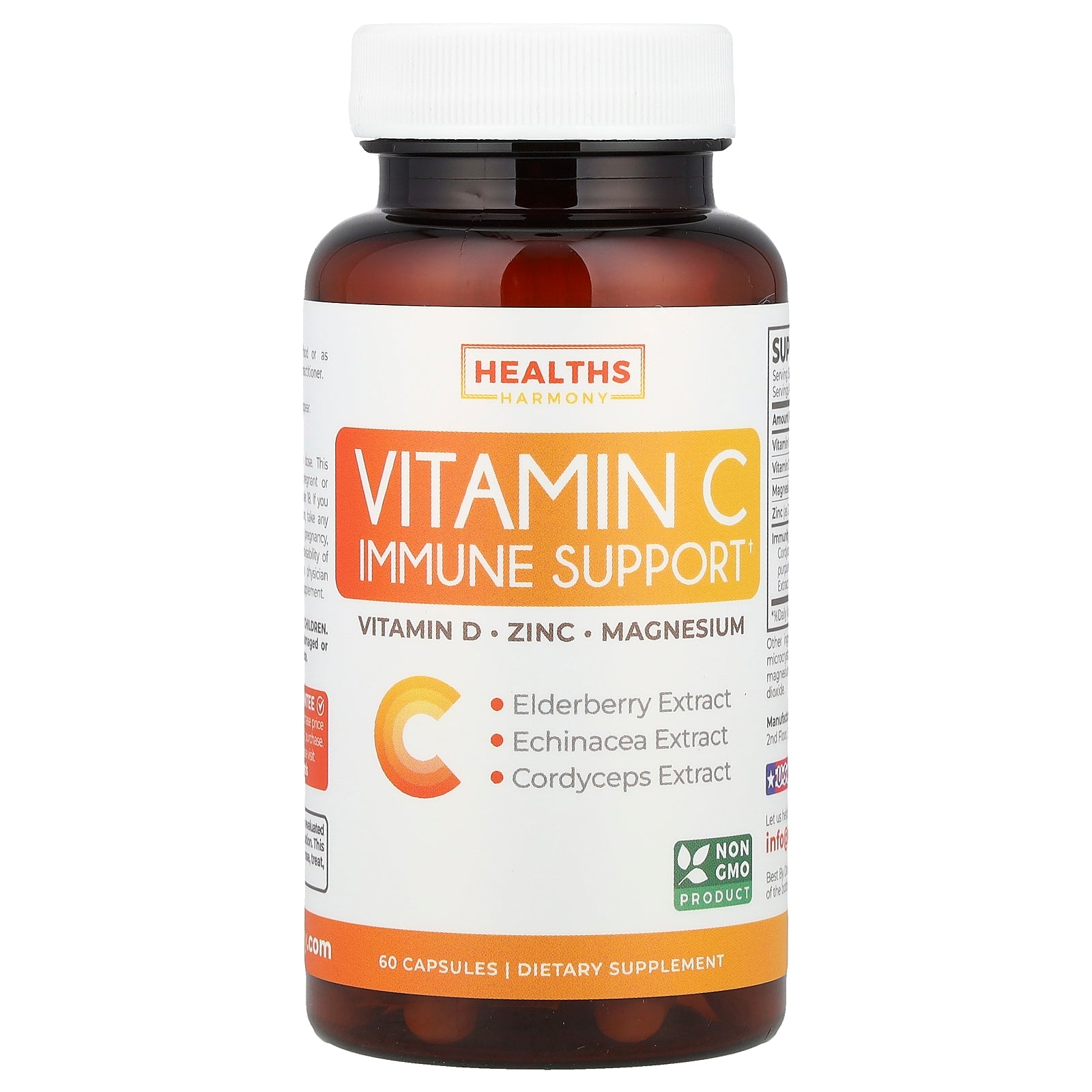 Healths Harmony, Vitamin C Immune Support, 60 Capsules