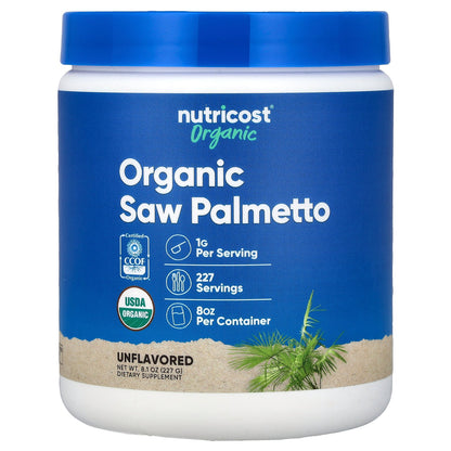 Nutricost, Organic Saw Palmetto, Unflavored, 8.1 oz (227 g)