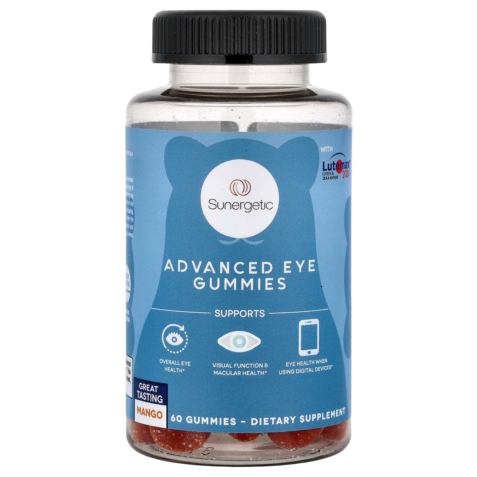 Sunergetic, Advanced Eye Gummies, Mango, 60 Gummies