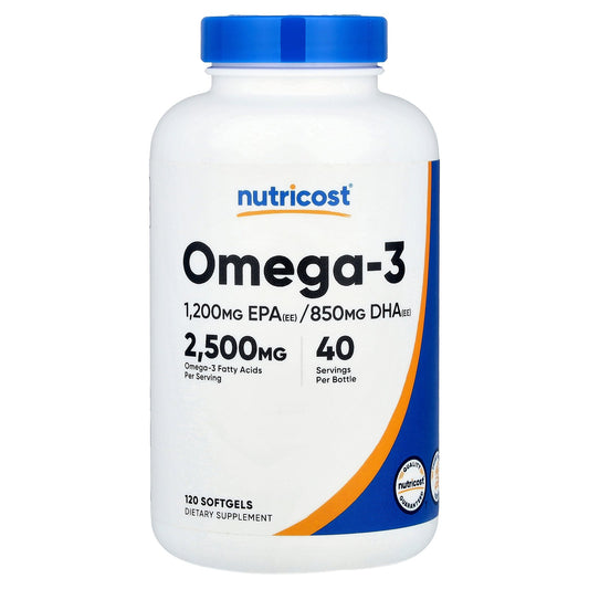 Nutricost, Omega-3, 120 Softgels