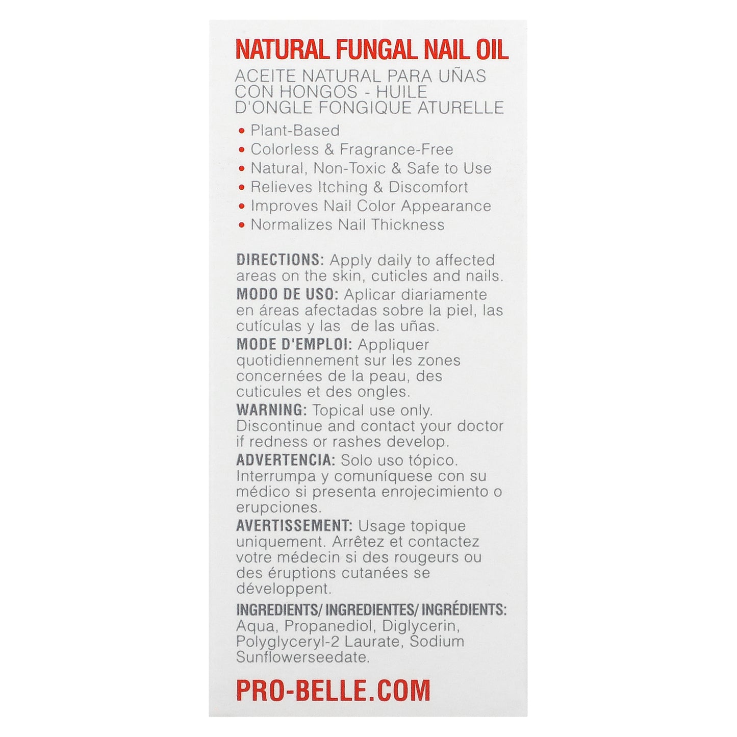 Probelle, Natural Fungal Nail Treatment, Fragrance Free, 0.5 fl oz (15 ml)