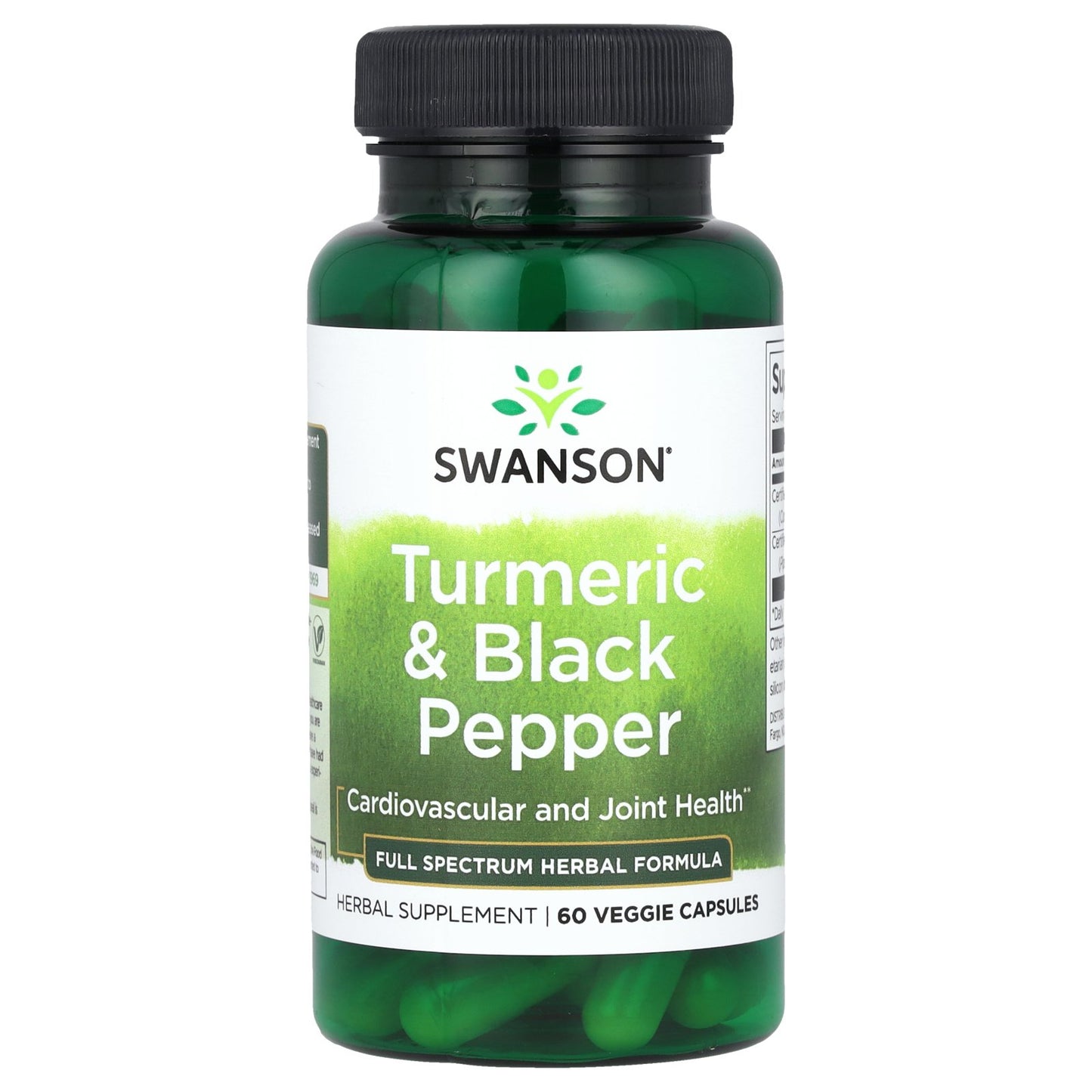 Swanson, Turmeric & Black Pepper, 60 Veggie Capsules