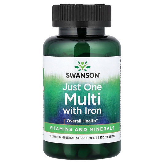 Swanson, Just One Multi with Iron, 130 Tablets