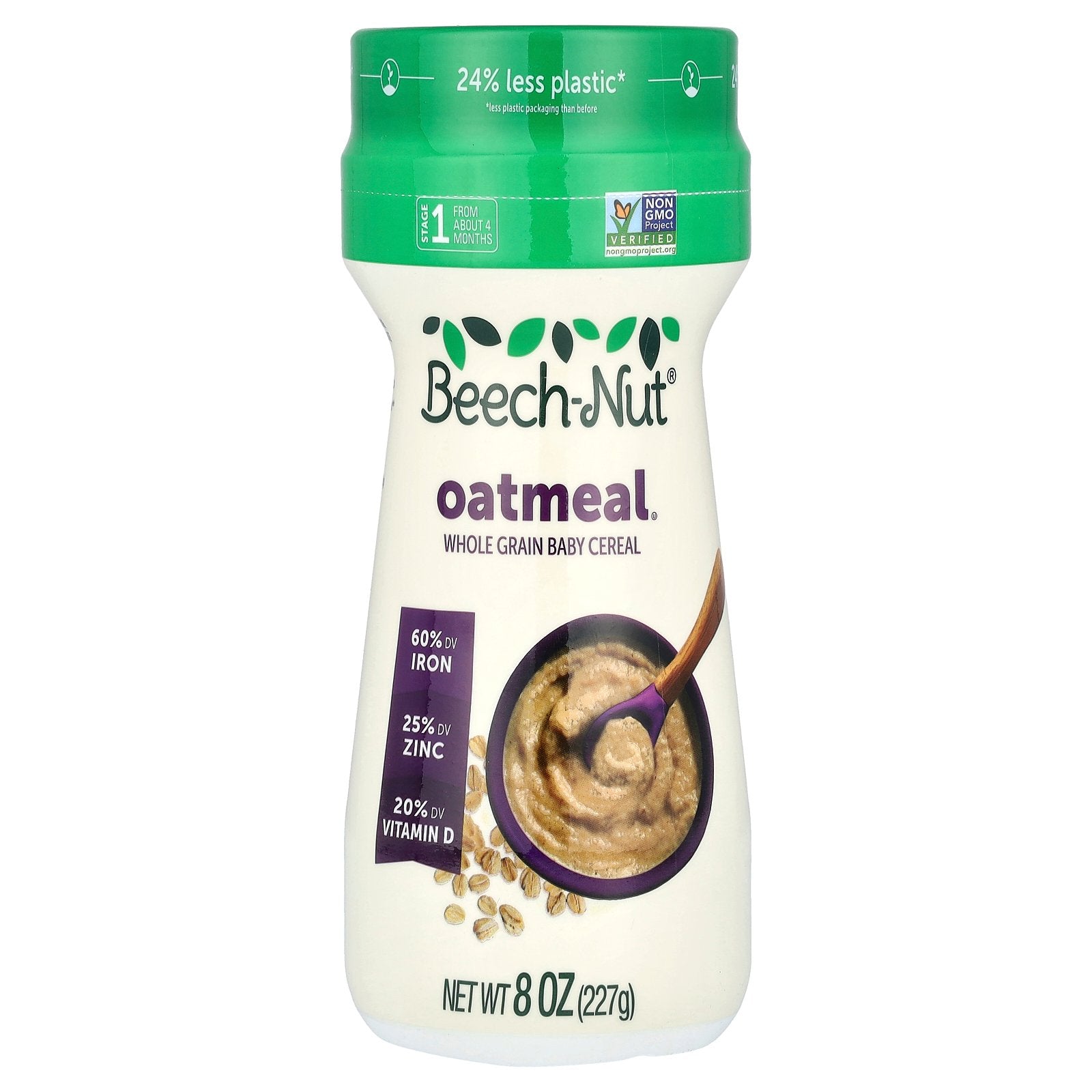 Beech-Nut, Oatmeal Whole Grain Baby Cereal, Stage 1, 8 oz (227 g)