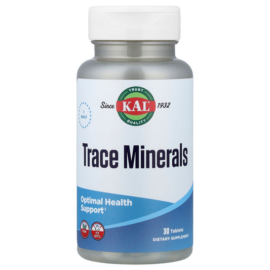 KAL, Trace Minerals, 30 Tablets