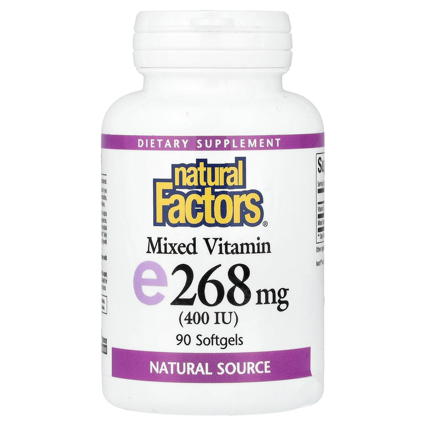 Natural Factors, Mixed Vitamin E, 268 mg (400 IU), 90 Softgels