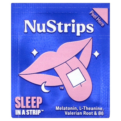 NuStrips, Sleep In A Strip™, Dreamy Blueberry, 30 Strips