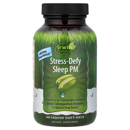Irwin Naturals, Stress-Defy Sleep PM™, 50 Liquid Soft-Gels