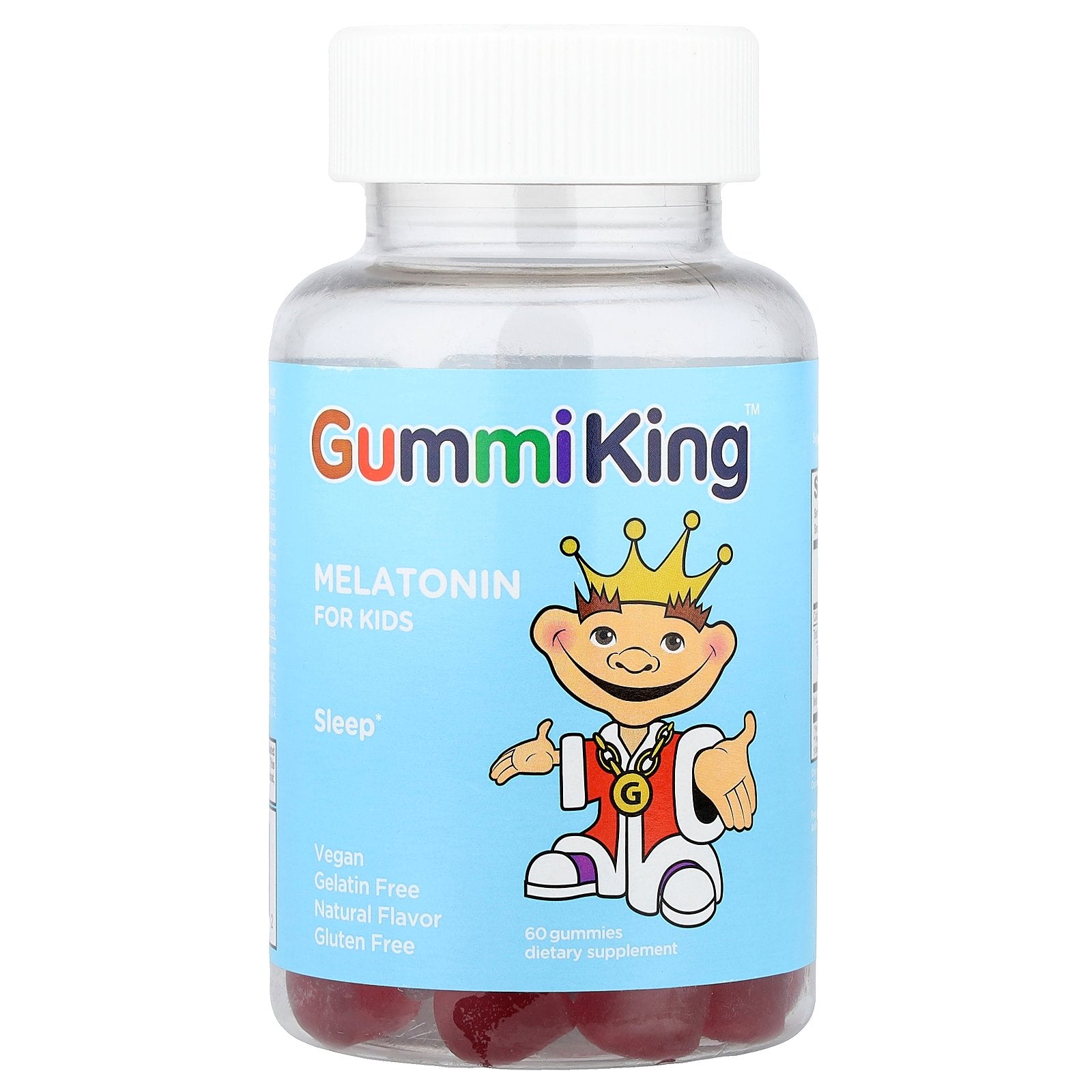 GummiKing, Melatonin for Kids, Strawberry, 1 mg, 60 Gummies