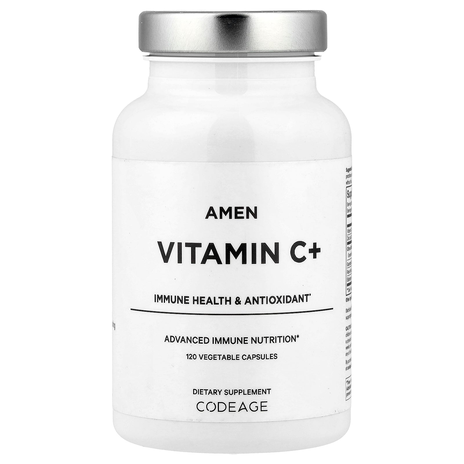 Codeage, Amen, Vitamin C+, Immune Health, Antioxidant, 120 Vegetable Capsules
