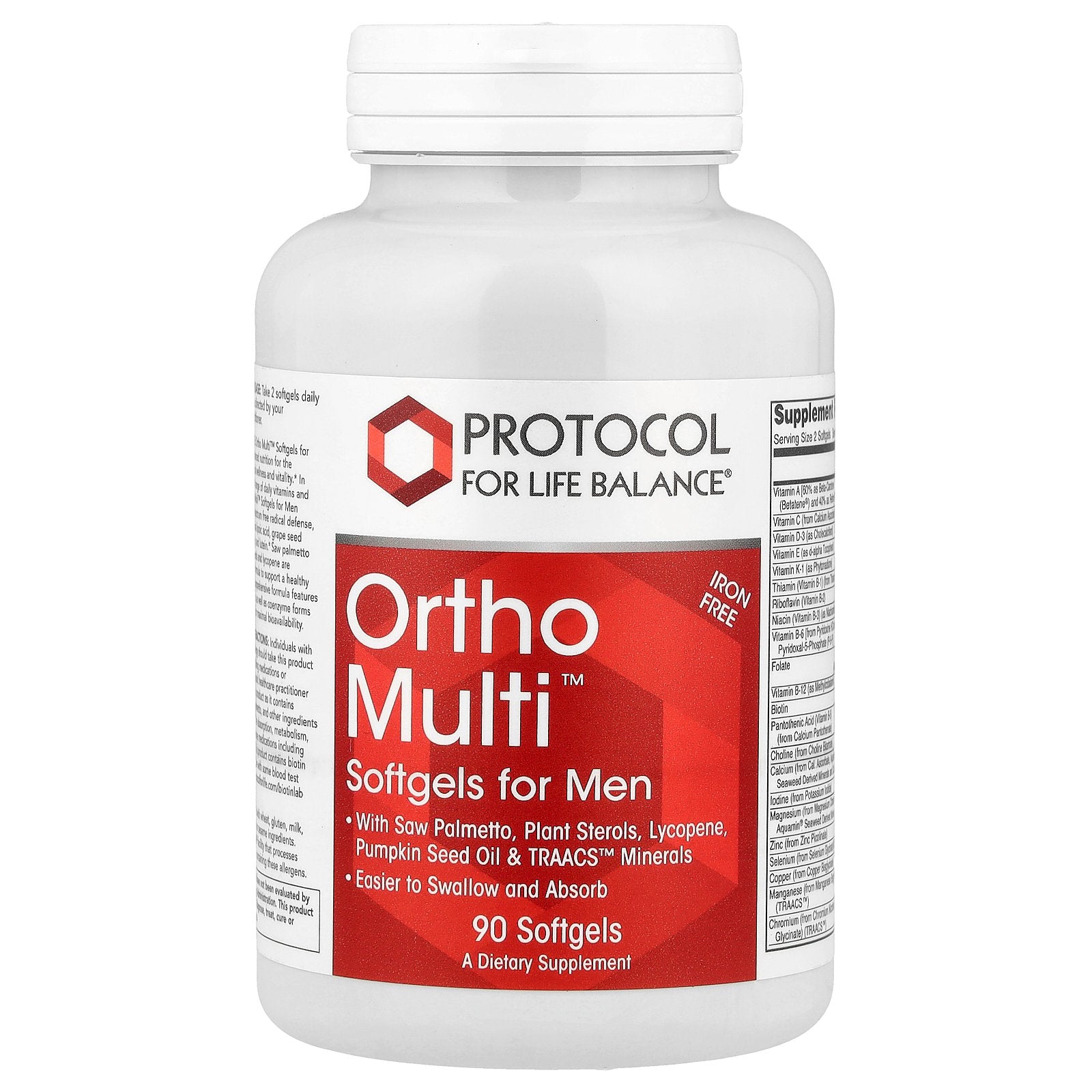 Protocol for Life Balance, Ortho Multi™, Softgels for Men, 90 Softgels