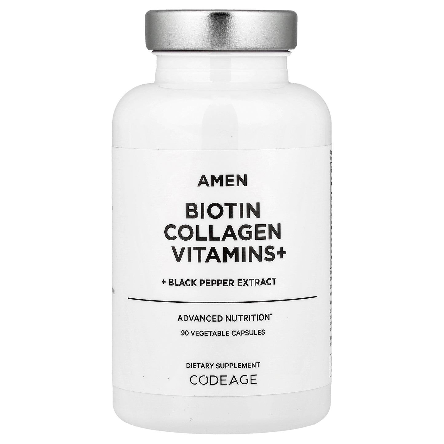 Codeage, Amen, Biotin Collagen Vitamins+, 90 Vegetable Capsules