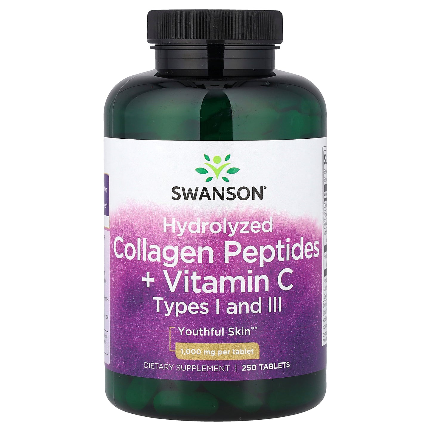 Swanson, Hydrolyzed Collagen Peptides + Vitamin C, 250 Tablets