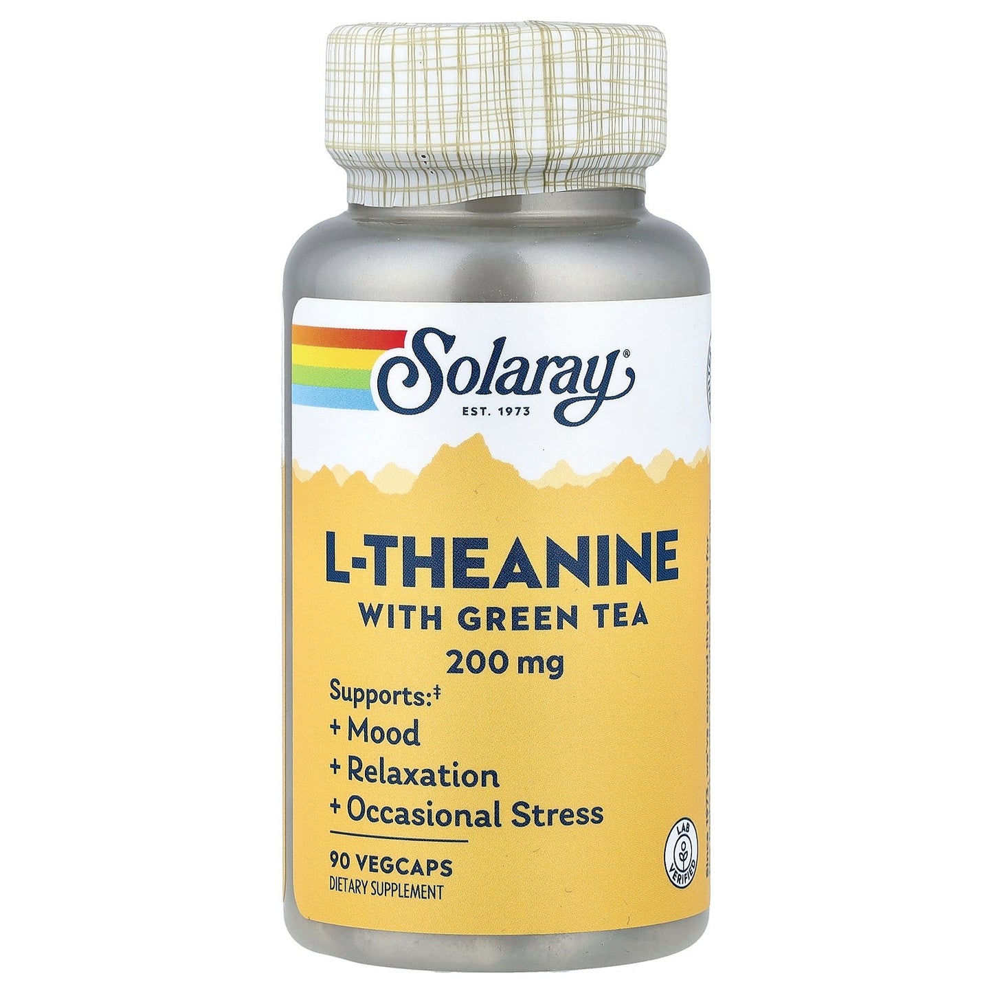 Solaray, L-Theanine with Green Tea, 90 VegCaps