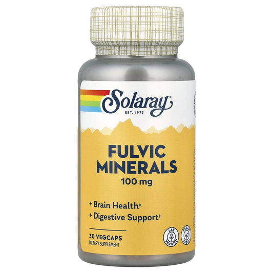 Solaray, Fulvic Minerals, 100 mg, 30 VegCaps