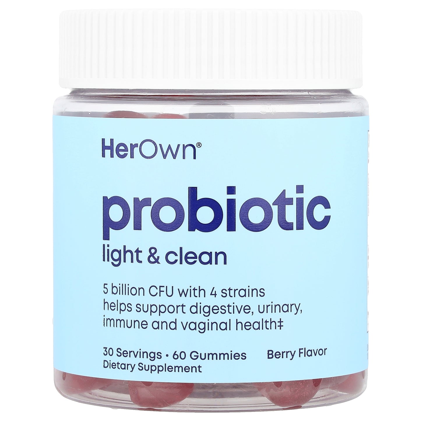 Her Own, Probiotic Gummies, Berry, 60 Gummies