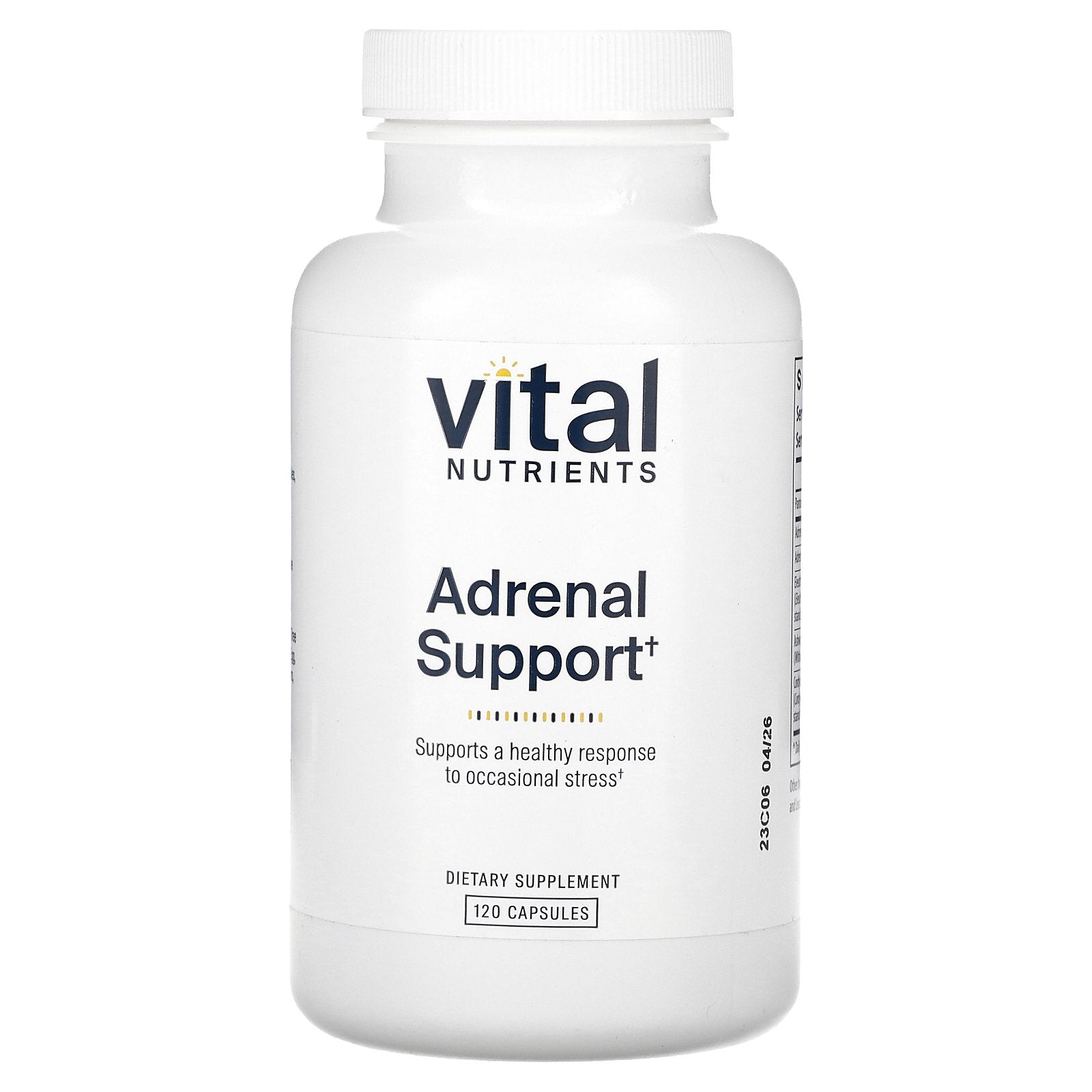 Vital Nutrients, Adrenal Support, 120 Capsules