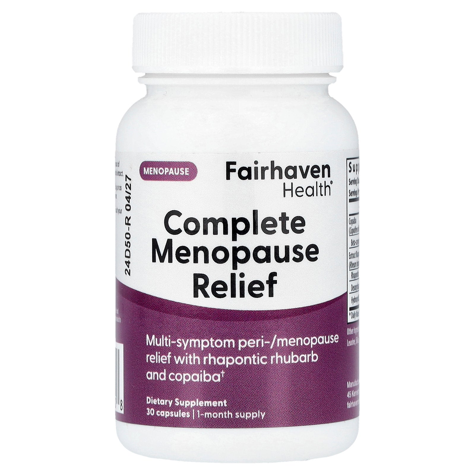 Fairhaven Health, Complete Menopause Relief, 30 Capsules