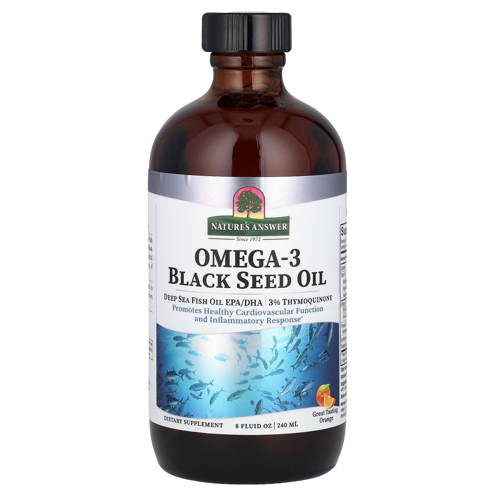 Nature's Answer, Omega-3 Black Seed Oil, Orange, 8 fl oz (240 ml)