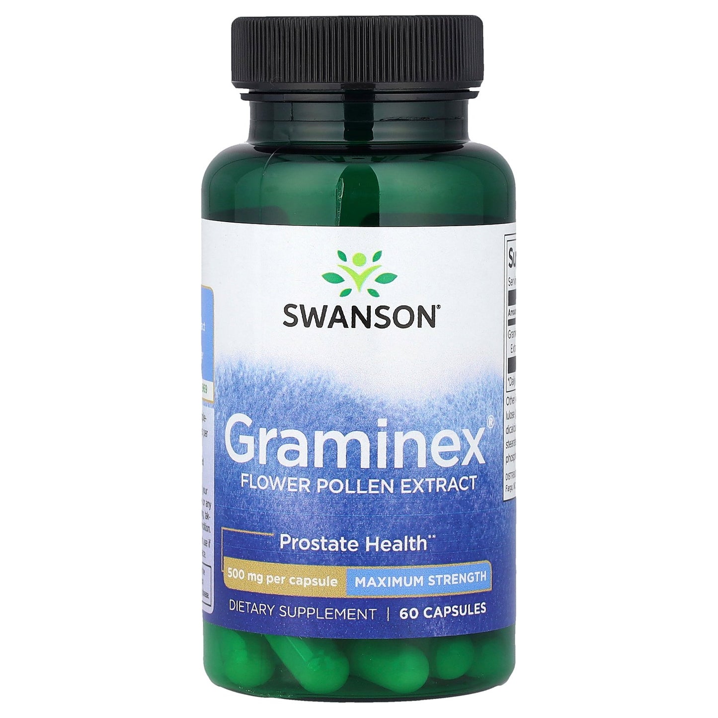Swanson, Graminex® Flower Pollen Extract, Maximum Strength, 500 mg, 60 Capsules