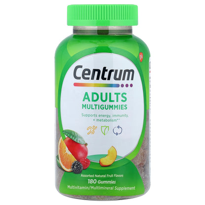 Centrum, Adults Multigummies, Assorted Natural Fruit , 180 Gummies