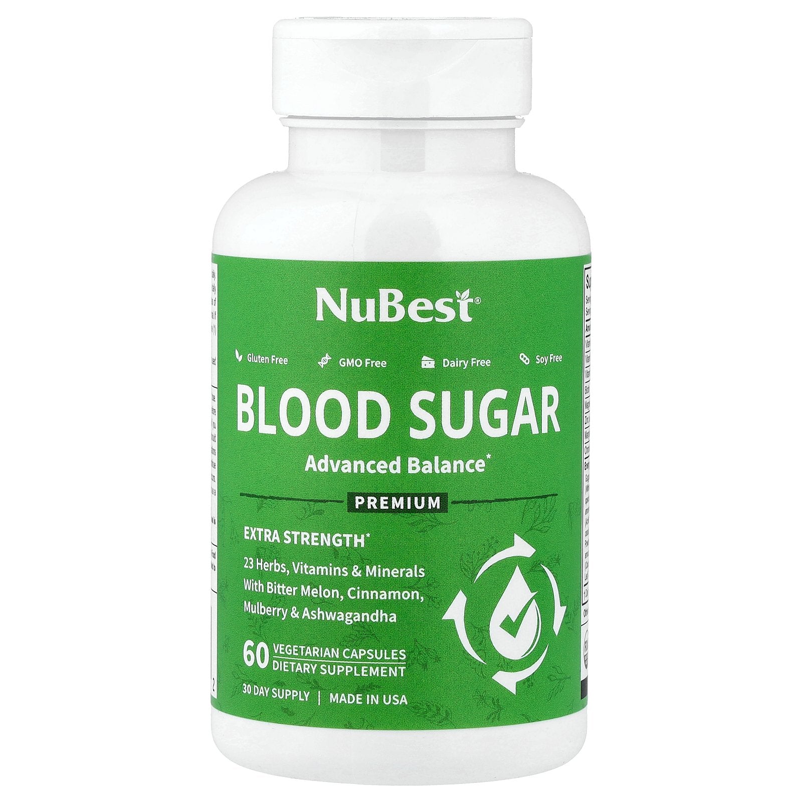 NuBest, Blood Sugar, 60 Vegetarian Capsules