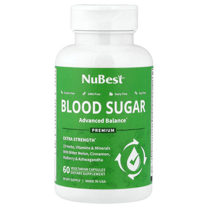 NuBest, Blood Sugar, 60 Vegetarian Capsules