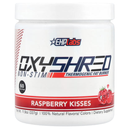 EHPlabs, OxyShred Non-Stim, Thermogenic Fat Burner, Raspberry Kisses, 11.9 oz (337 g)