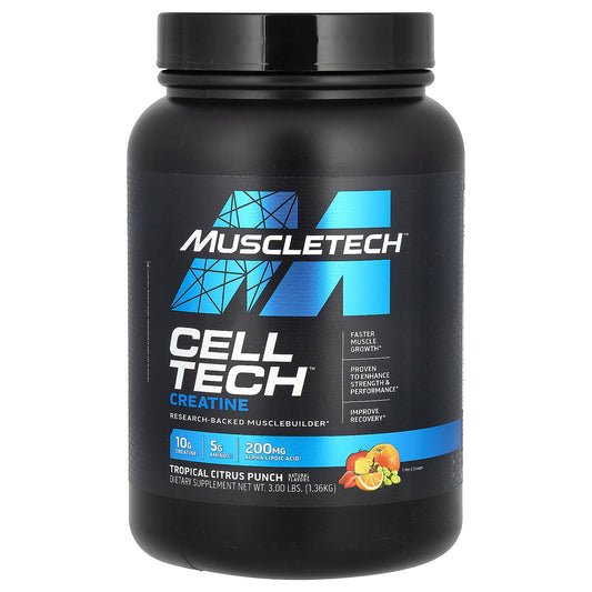 MuscleTech, Cell-Tech™ Creatine, Tropical Citrus Punch, 3 lbs (1.36 kg)