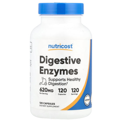Nutricost, Digestive Enzymes, 620 mg, 120 Capsules