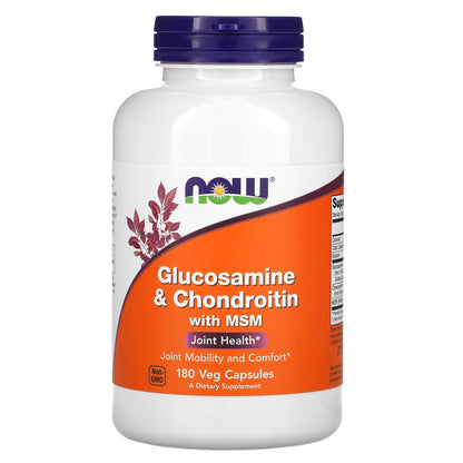 NOW Foods, Glucosamine & Chondroitin with MSM, 180 Capsules