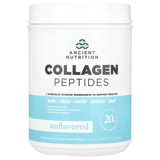 Ancient Nutrition, Collagen Peptides, Unflavored, 1.23 lb (560 g)
