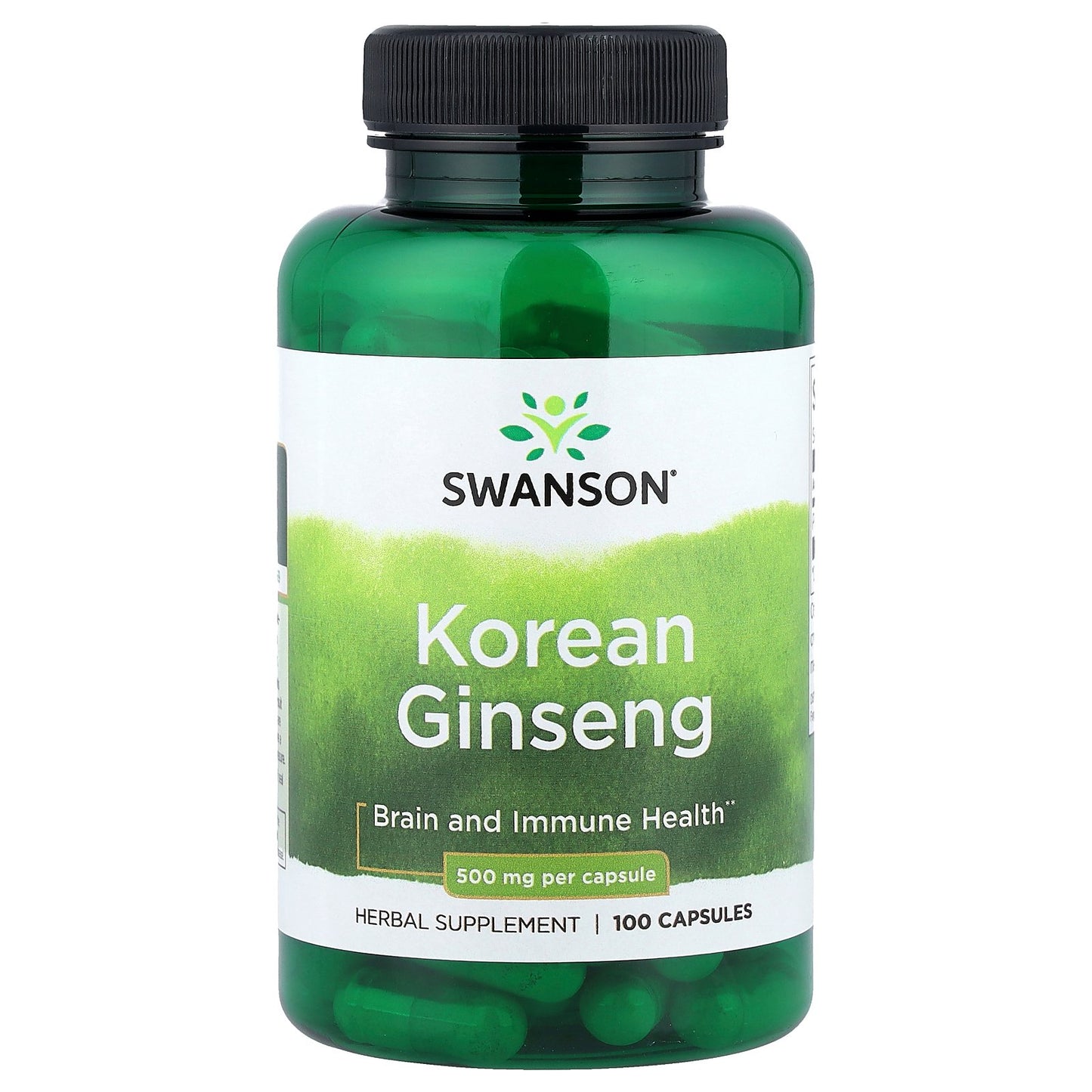 Swanson, Korean Ginseng , 500 mg , 100 Capsules