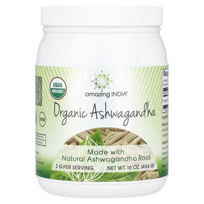 Amazing India, Organic Ashwagandha, 16 oz (454 g)