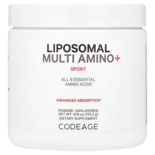 Codeage, Liposomal Multi Amino+ Powder, Sport, Unflavored, 6.15 oz (174.2 g)