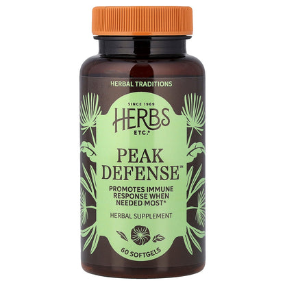 Herbs Etc., Peak Defense™, 60 Softgels